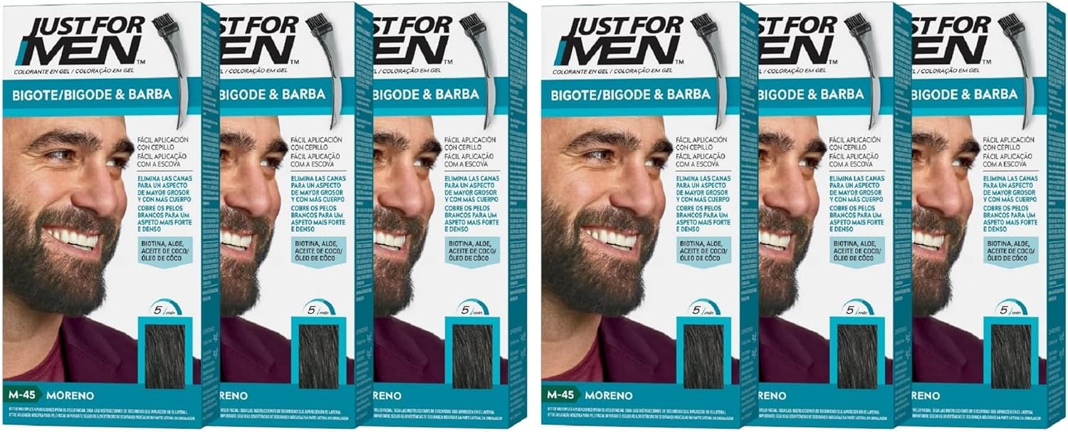 Detalle 2 de Just For Men M45 Tinte para barba y bigote, color moreno