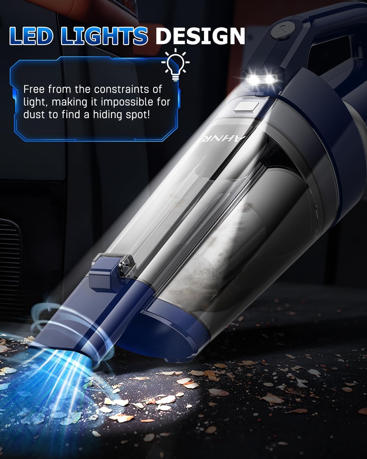 Thumbnail 4 de AHNR Handheld Cordless Vacuum: 16000PA Power, LED Light, Dual HEPA Filters