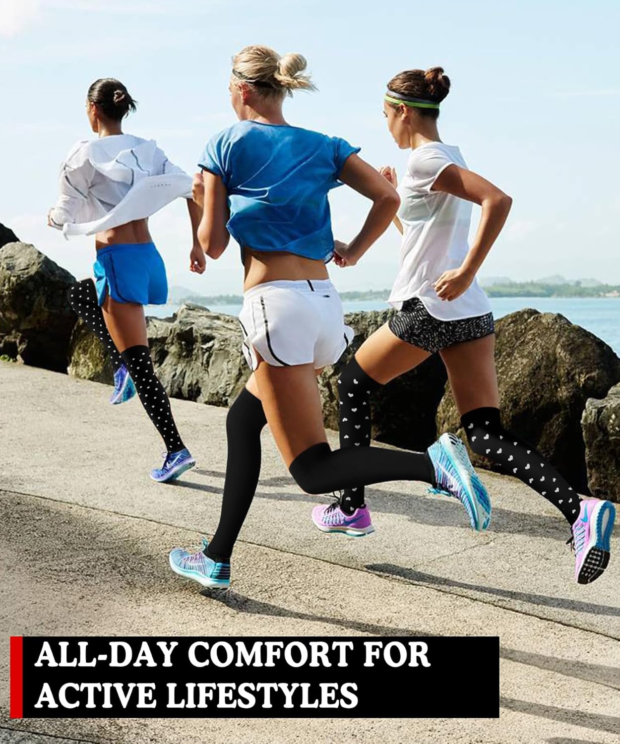Thumbnail 1 de Aoliks Compression Socks 4 Pairs for Support