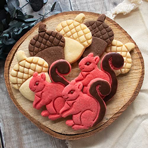 Detalle de BAKERLOGY Lot de 2 Emporte-pièces Écureuil et Gland pour Biscuit et Fondant