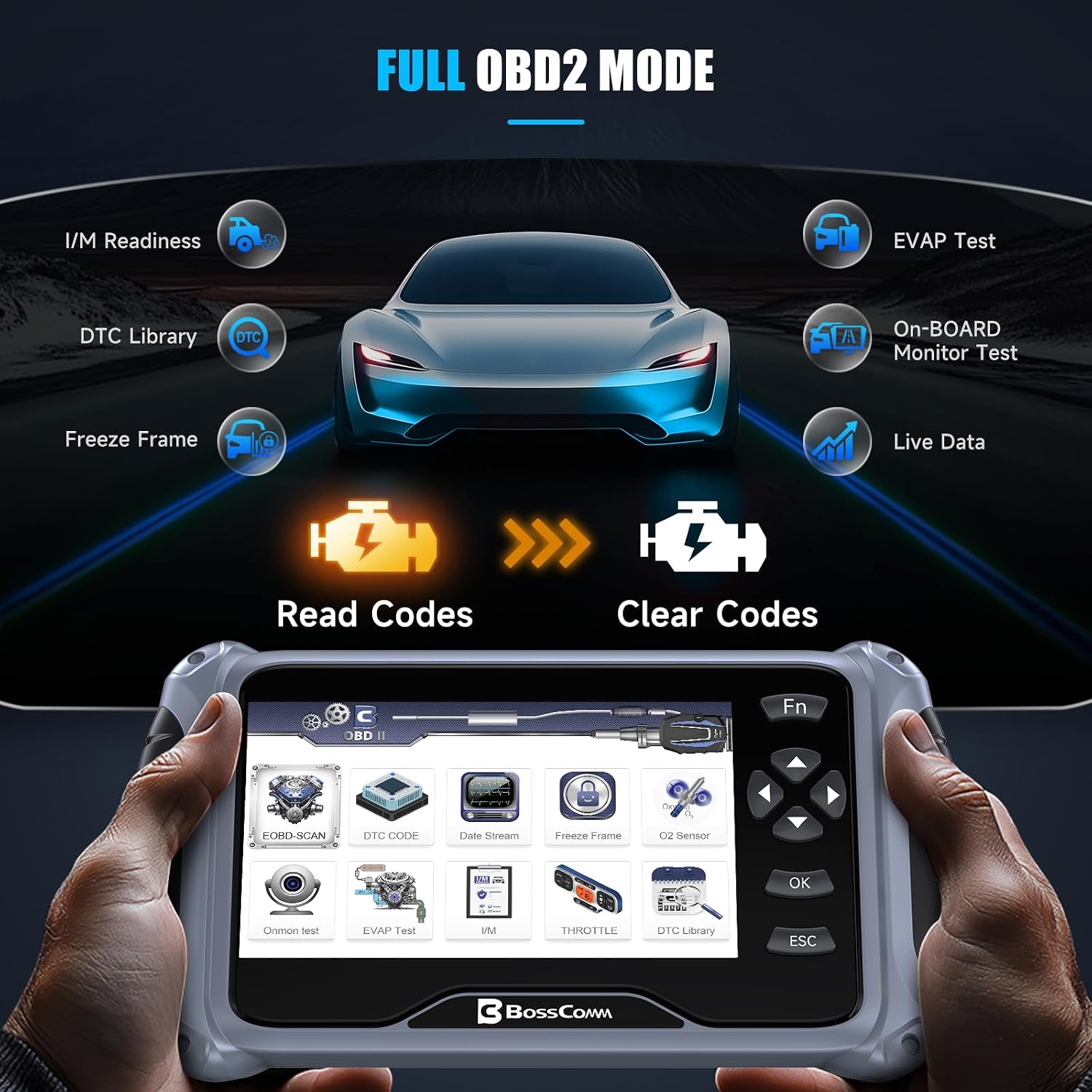 Thumbnail 4 de BC BossComm IF745 OBD2 Scanner 7-inch