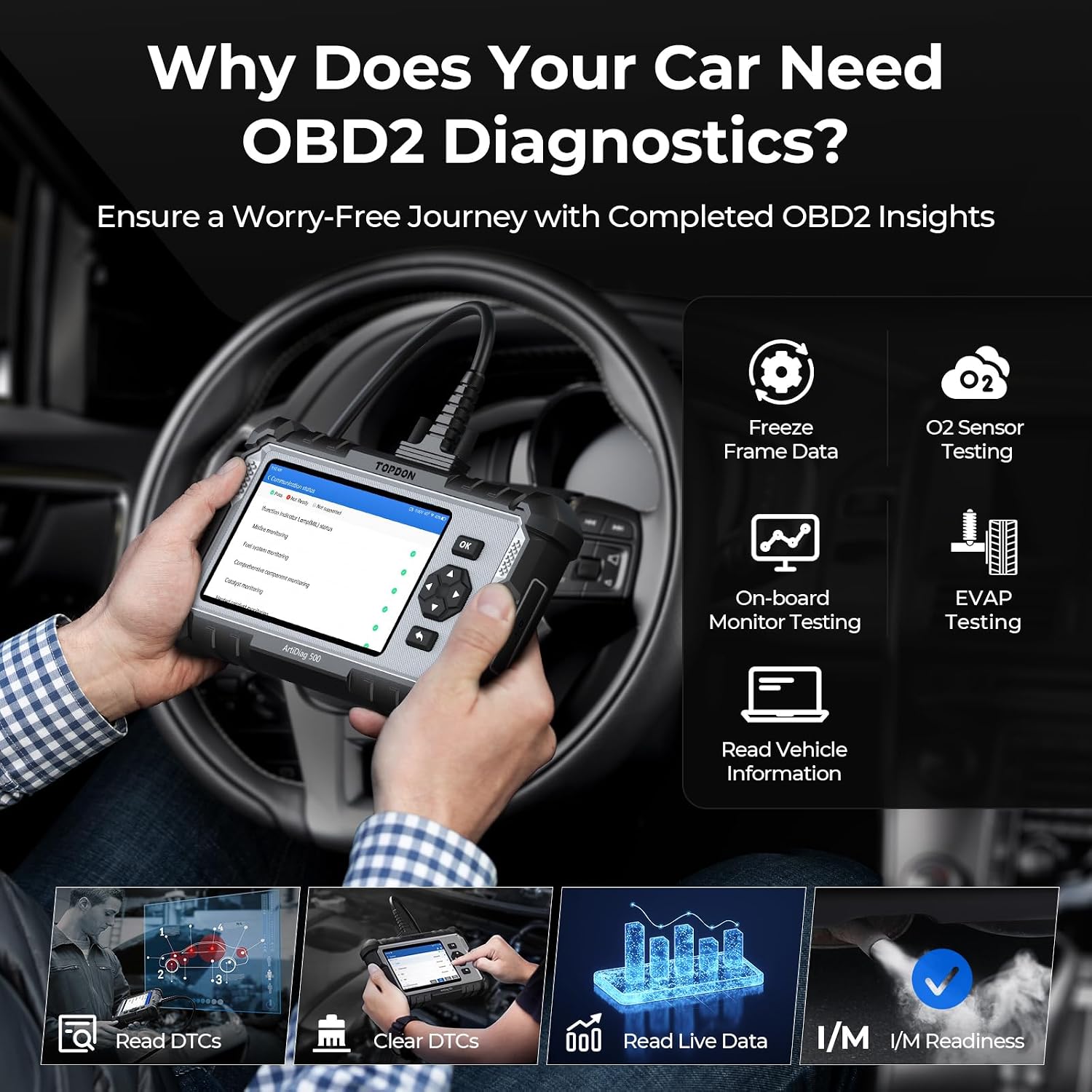 Thumbnail 4 de TOPDON ArtiDiag500 AD500 OBD2 Diagnosegerät