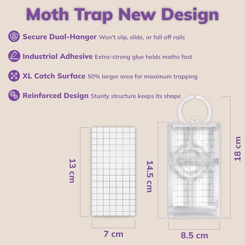 Detalle de Entopest 30-Pack Clothes Moth Monitoring Traps – Refills for Room & Wardrobe Hanger Units