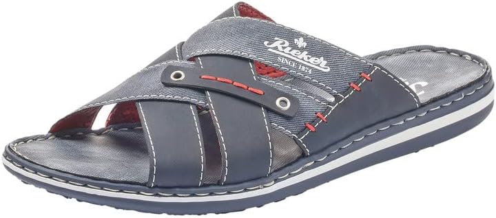 Detalle de Rieker 25199-43 Herren Pantolette Synthetik grau