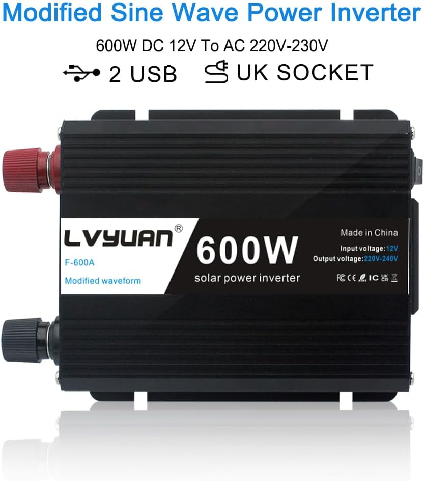 Thumbnail 4 de 600W Power Inverter 12V to 230V