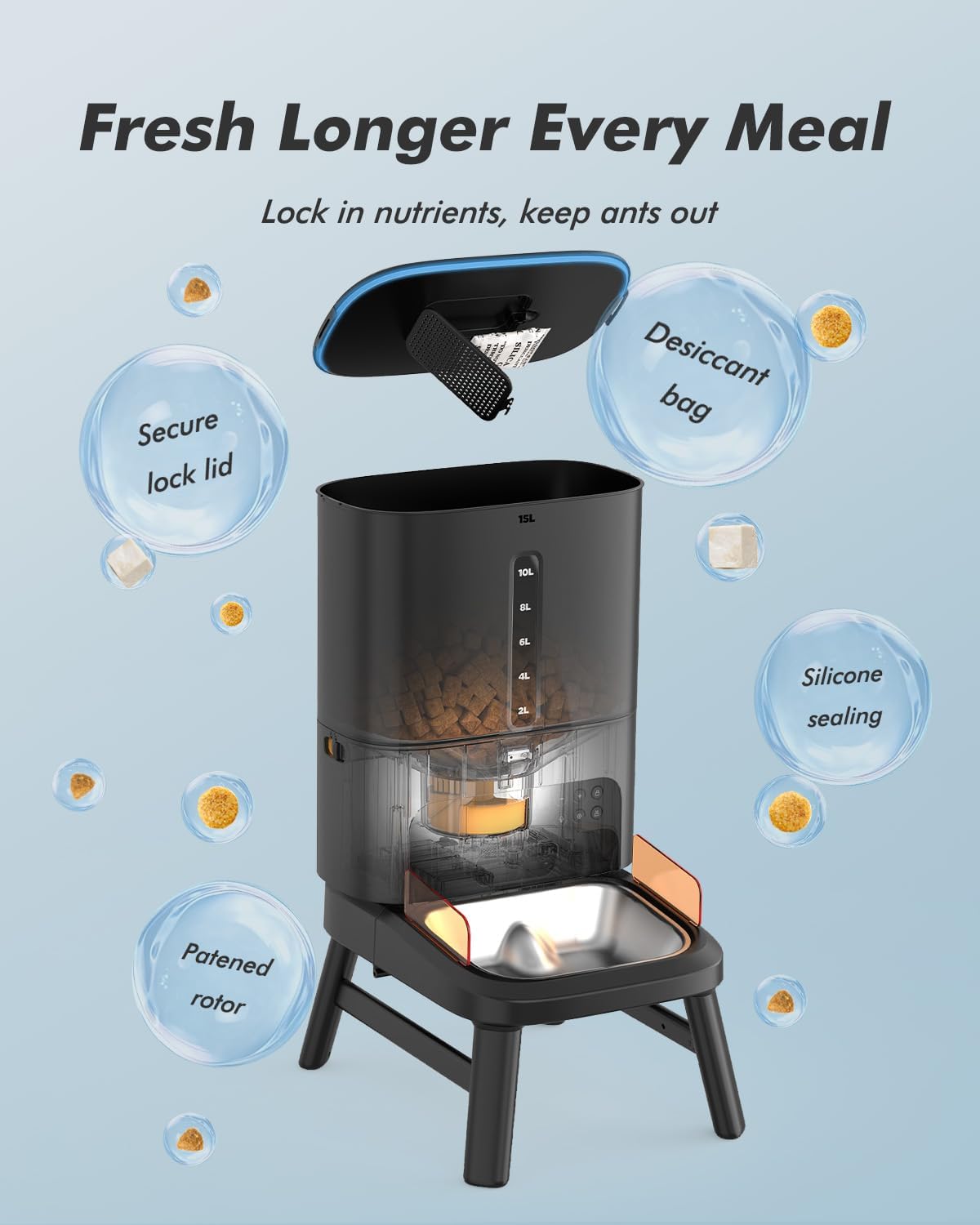 Detalle 2 de Automatic Dog Feeder 15L