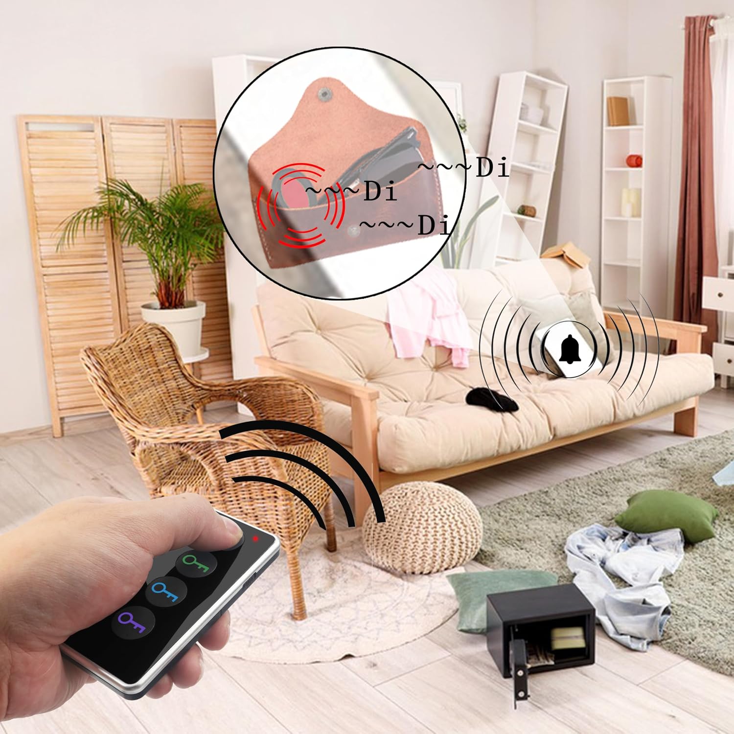 Thumbnail 4 de A-SZCXTOP Key Finder Locator RF Wireless Remote with 4 Receivers