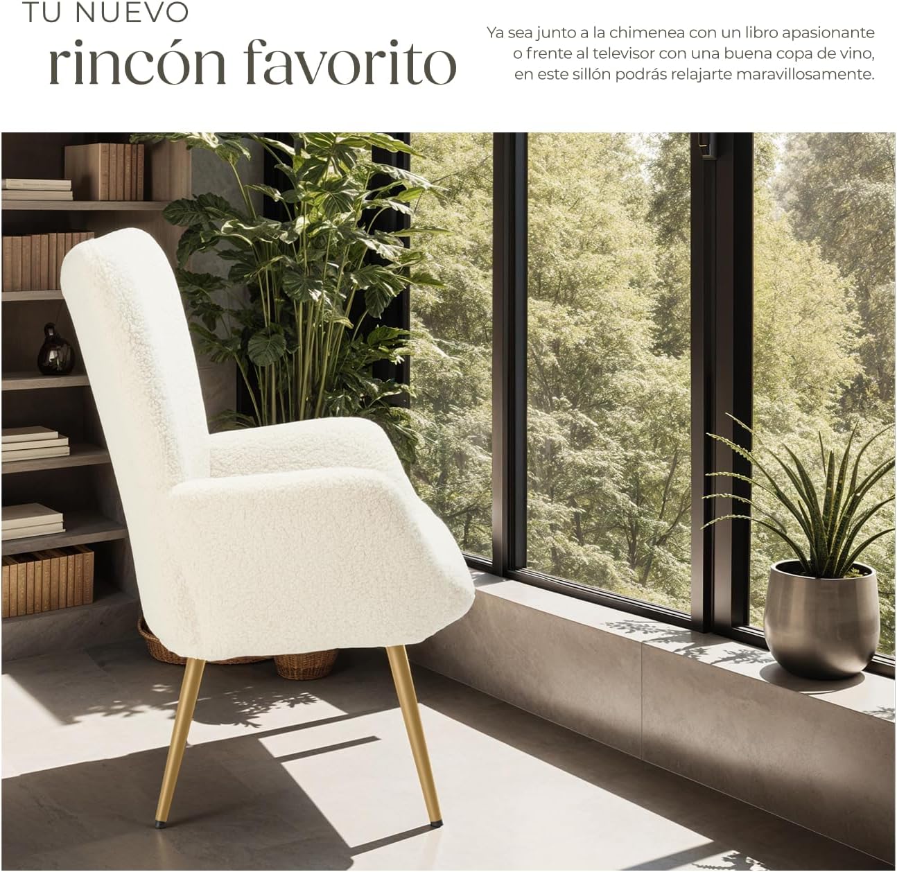 Detalle 2 de tectake® Sillón Orejero Estilo Escandinavo 150 kg
