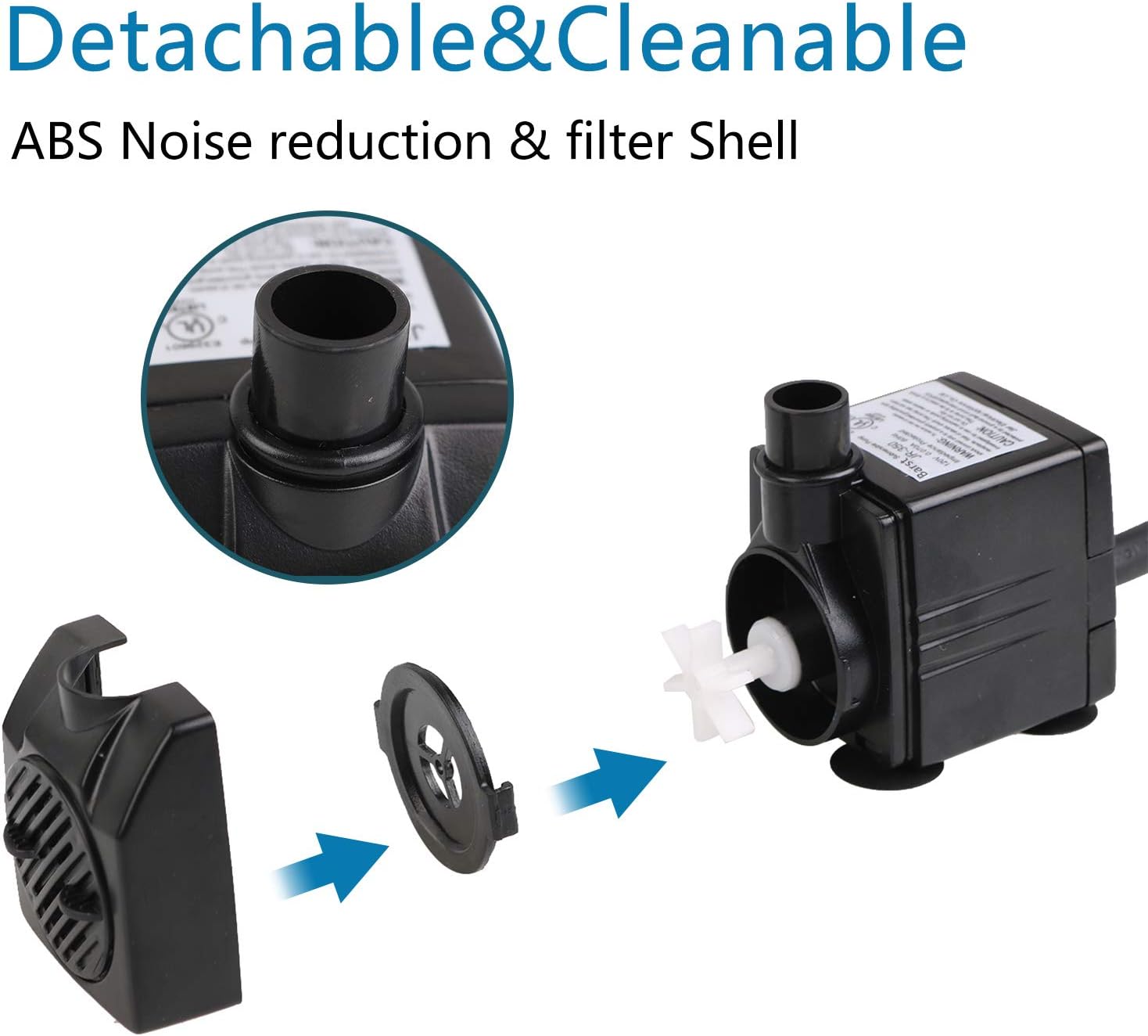 Detalle 2 de Submersible water pump 350 L/H ultra quiet