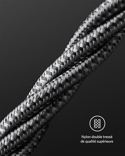 Thumbnail 3 de Anker Câble USB-C vers USB-C 100 W — 3 m, Noir, nylon résistant