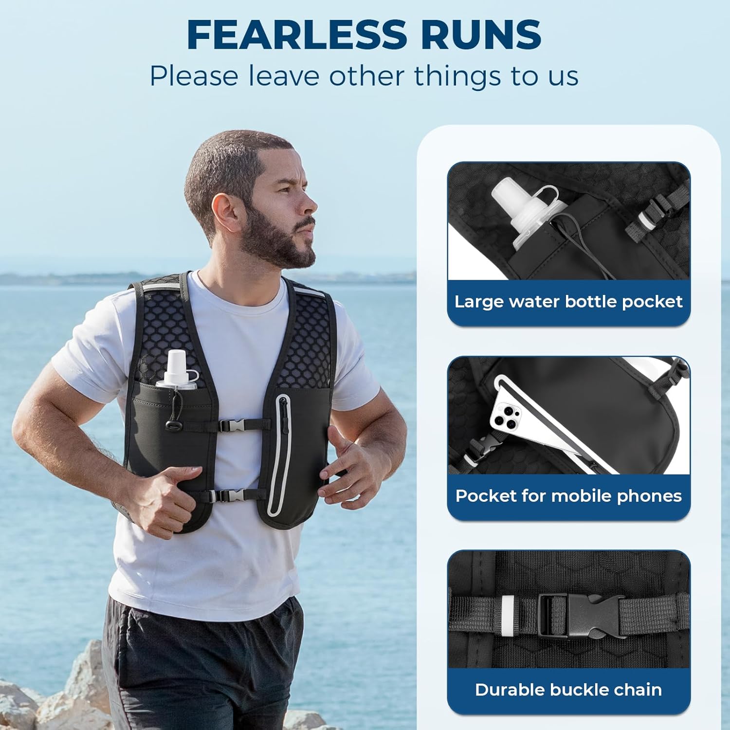 Thumbnail 5 de Kartoiy Running Vest with 500ml Bottle