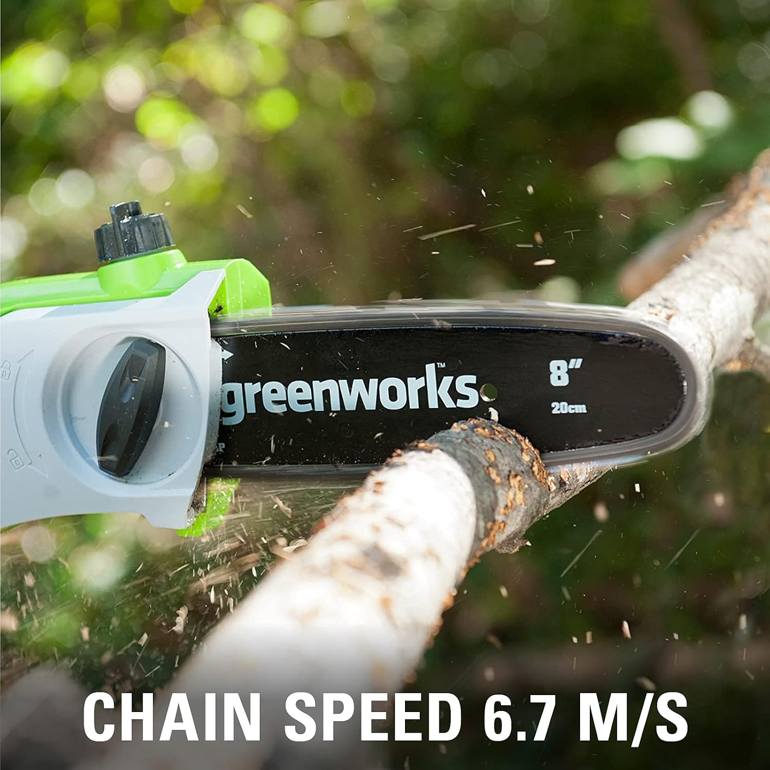 Thumbnail 4 de Greenworks G24PS20K2 24V pole saw 2.6m reach 🚜
