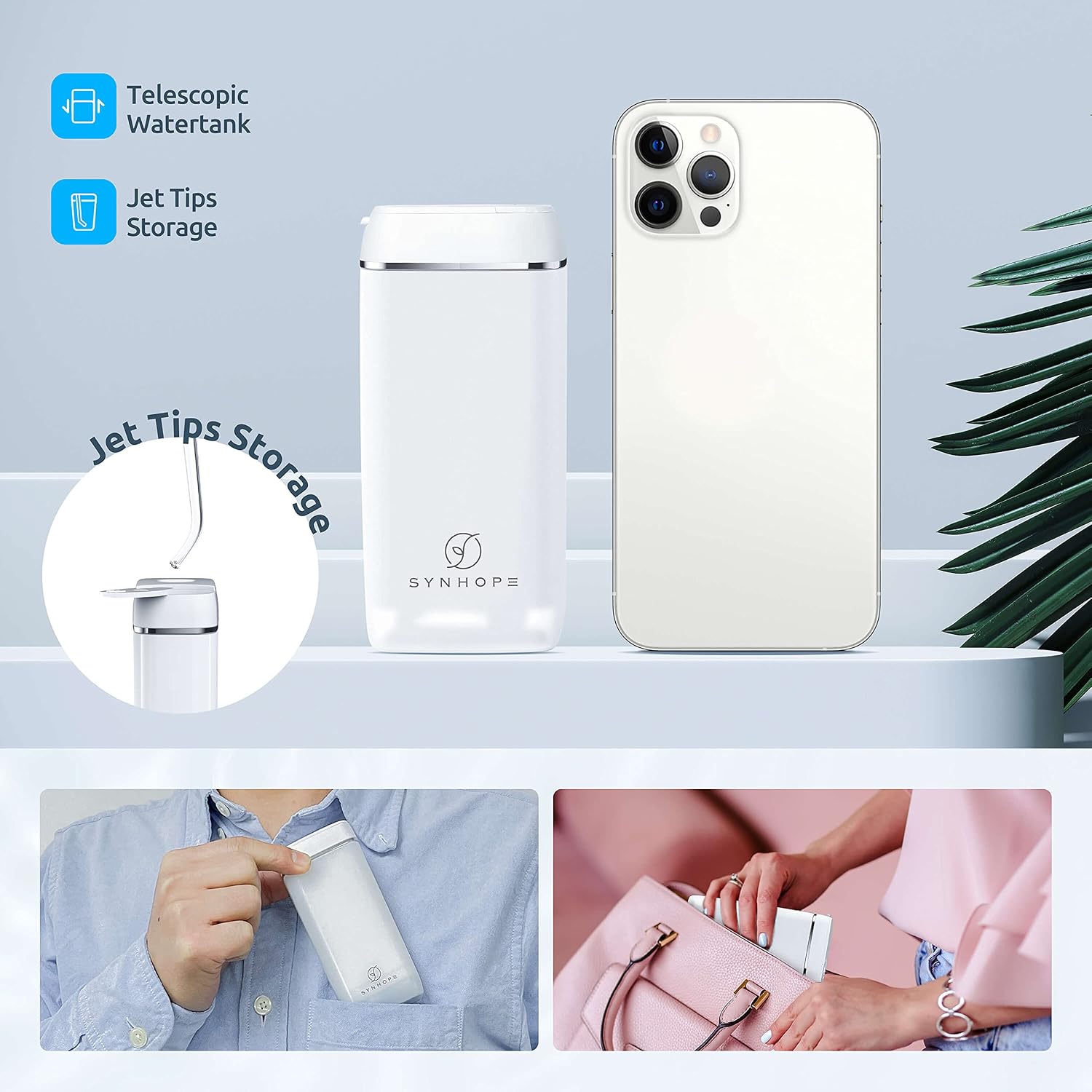 Detalle 2 de Mini Cordless Water Flosser with 3 Modes ⚙
