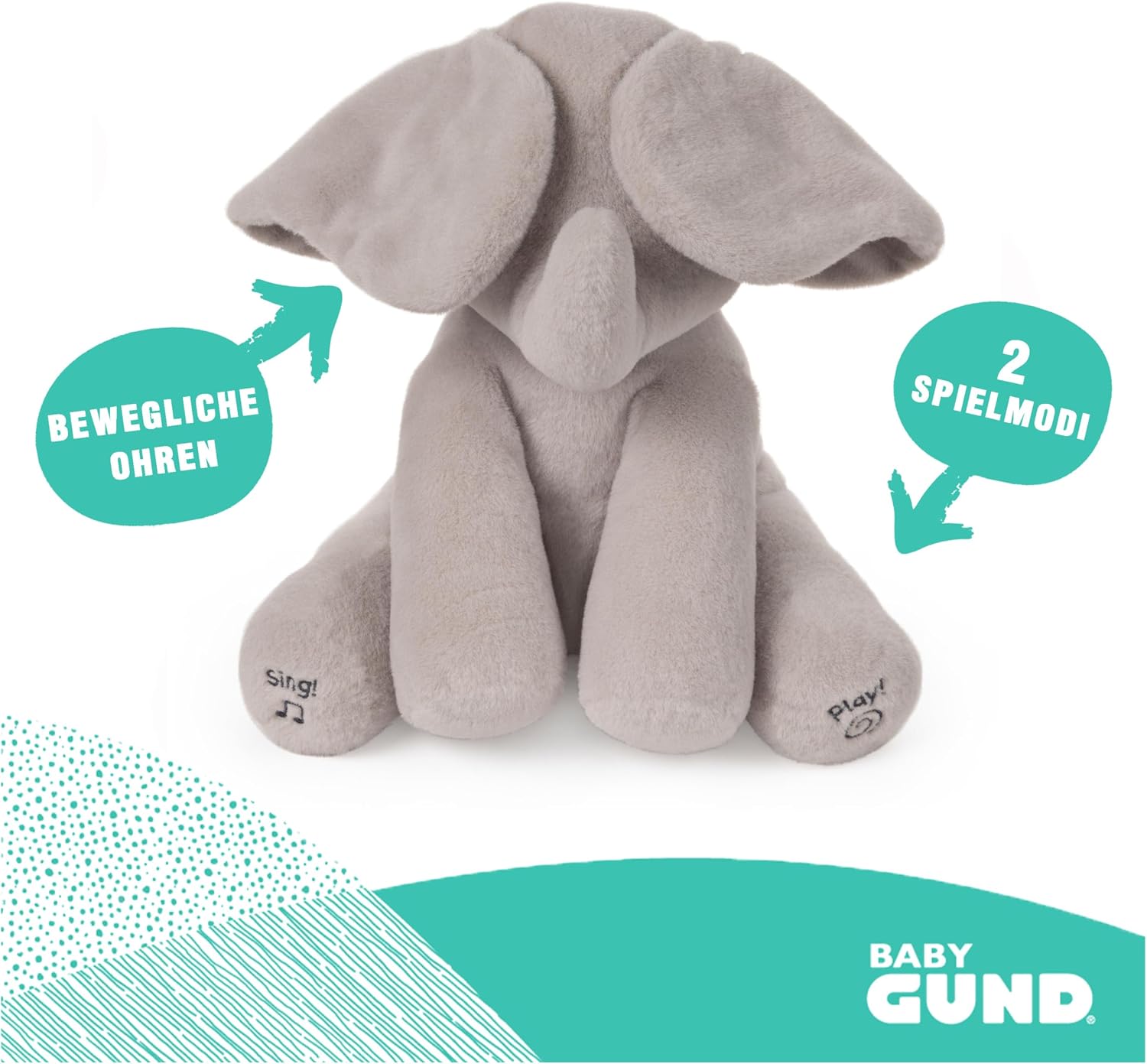 Thumbnail 2 de GUND Flappy Stoffelefant 30 cm