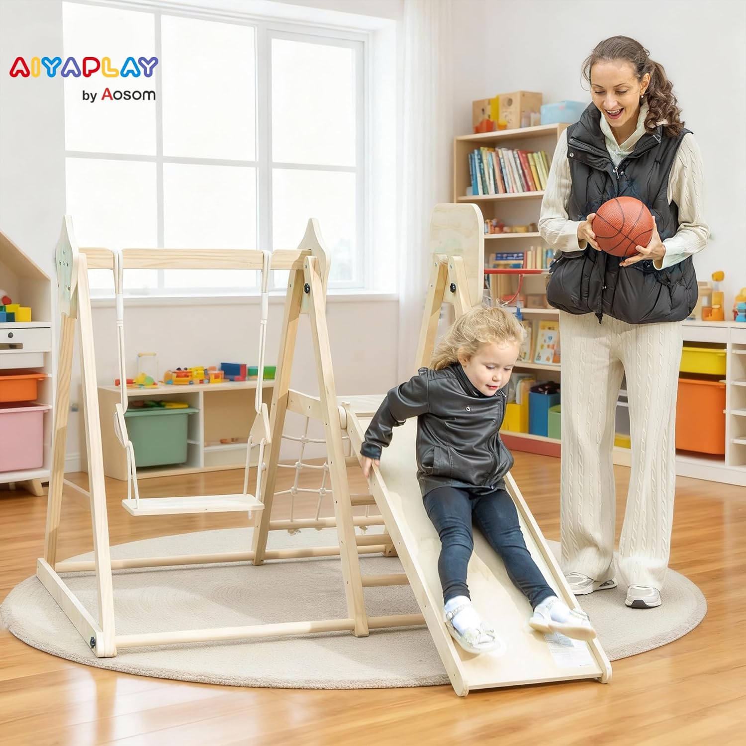 Detalle 2 de AIYAPLAY Tobogán Infantil 5 en 1 50 kg