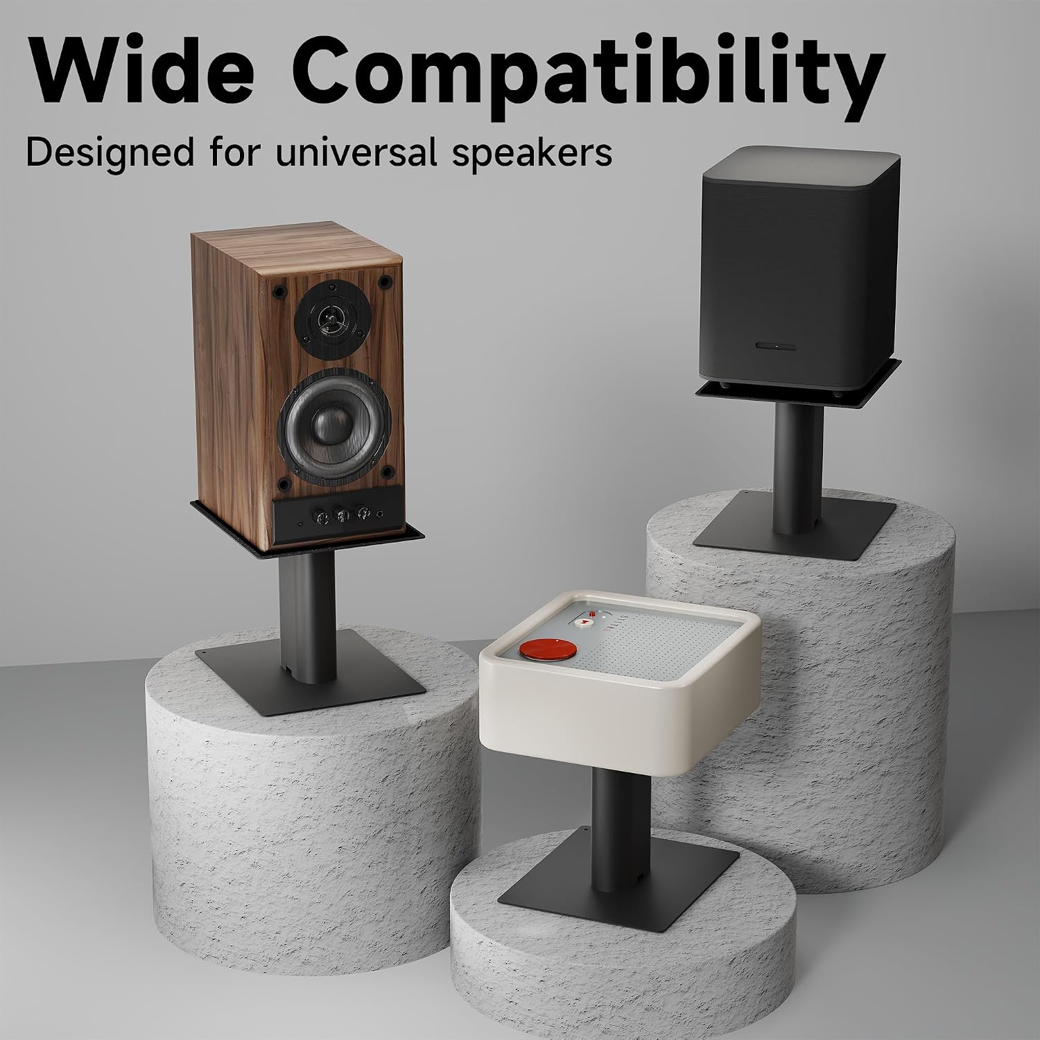 Thumbnail 6 de suptek Desktop Speaker Stands Mount Set 157mm for Bookshelf Speakers – SDM003MB