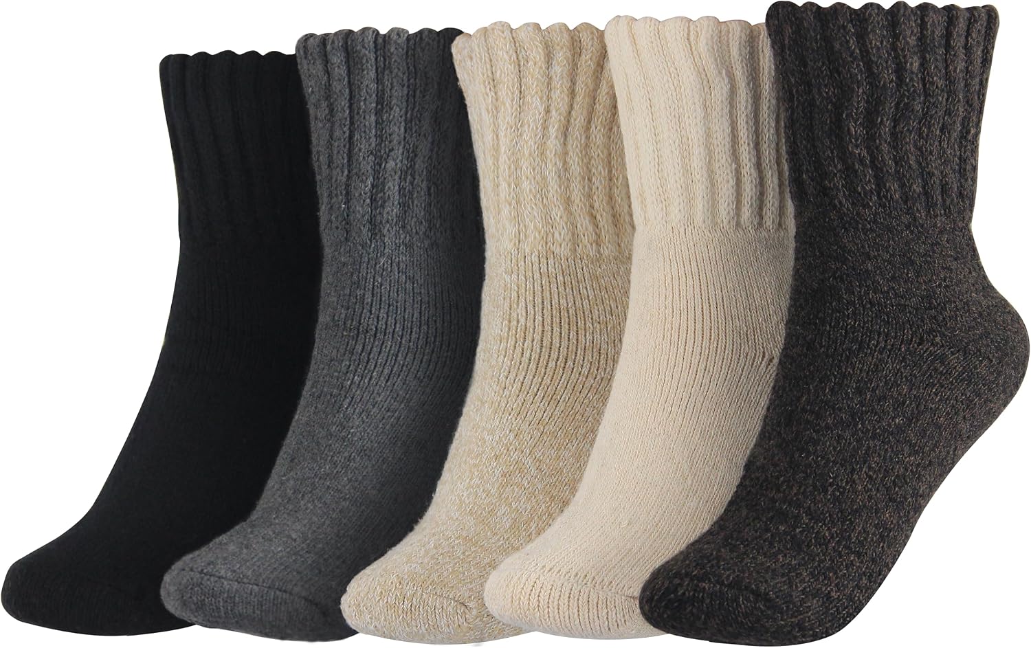 Detalle de BenSorts Women's Winter Crew Socks with Thick Cushioning and Warm Fabric