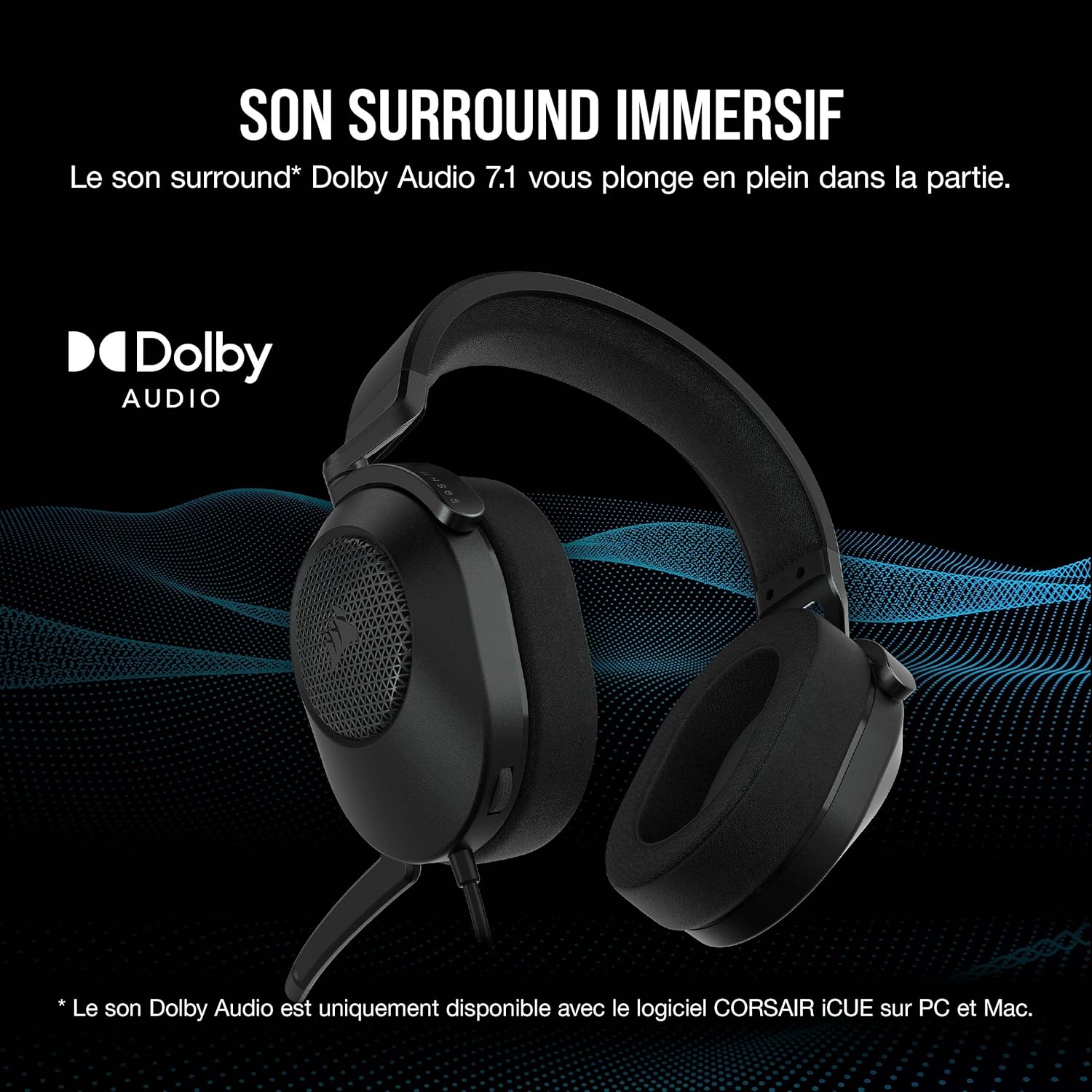 Detalle 1 de Corsair HS65 Surround Casque de Jeu Filaire