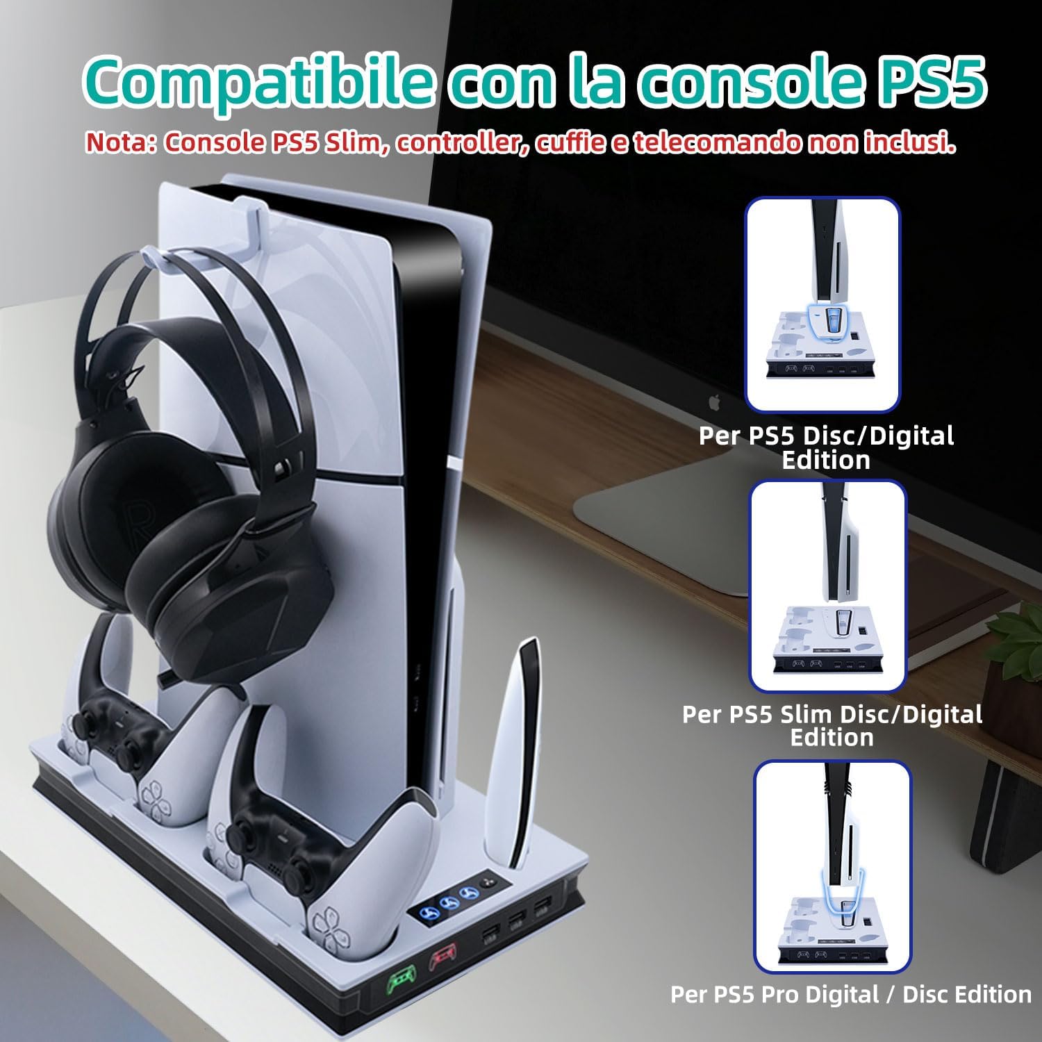 Detalle 2 de Tolesum Supporto Raffreddamento PS5 4000 RPM
