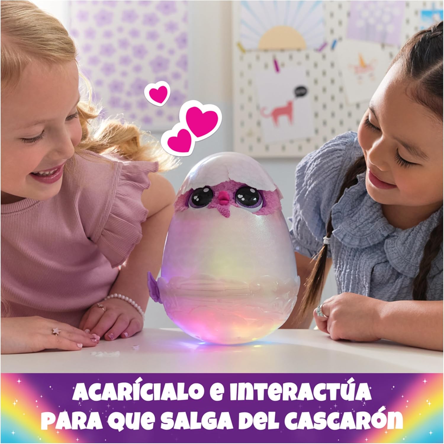 Detalle de HATCHIMALS Alive Pufflecorn Peluche Interactivo con Luz y Sonidos 🦄