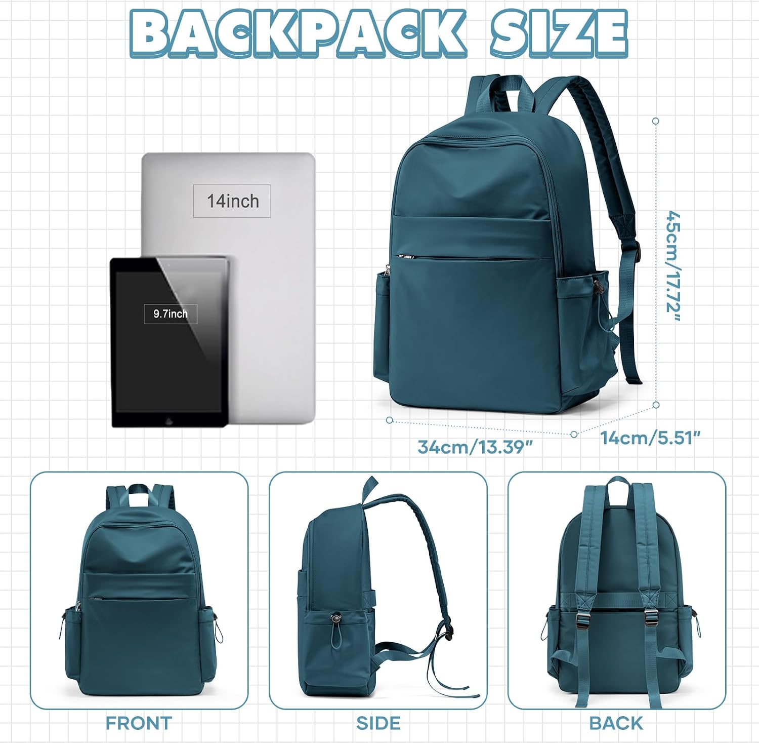 Thumbnail 1 de WEPLAN School Backpack 45x34x14 cm