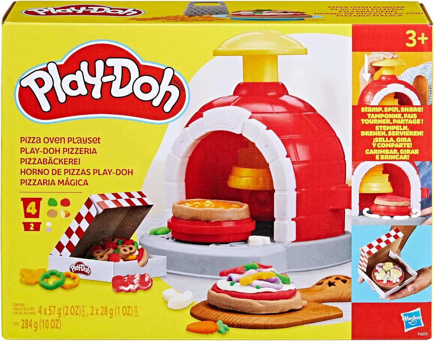 Detalle 2 de Play-Doh Kitchen Creations Horno de Pizzas con 6 botes 🍽