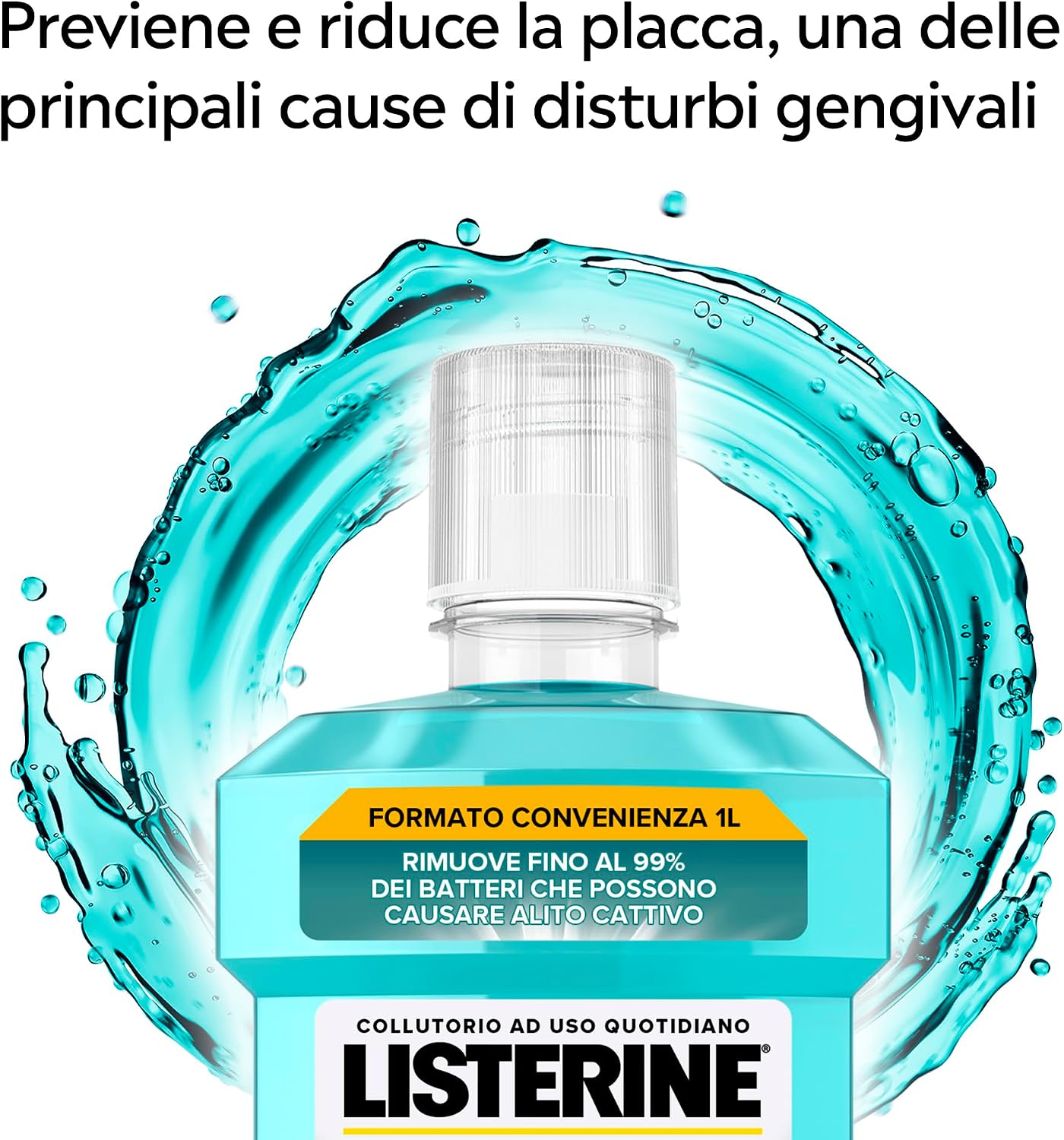 Detalle de Listerine Cool Mint Collutorio 1 L – Alito fresco e igiene orale completa