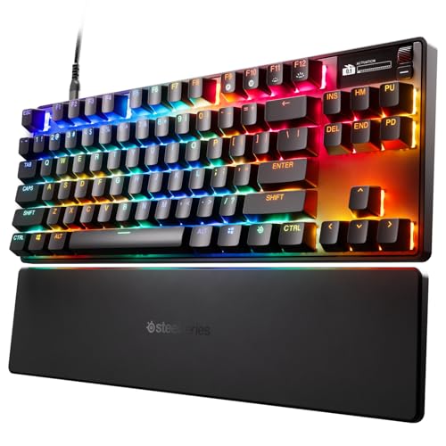 Detalle de SteelSeries Apex Pro TKL Gen 3: teclado mecánico gaming con interruptores OmniPoint 3.0 y ajuste de accionamiento