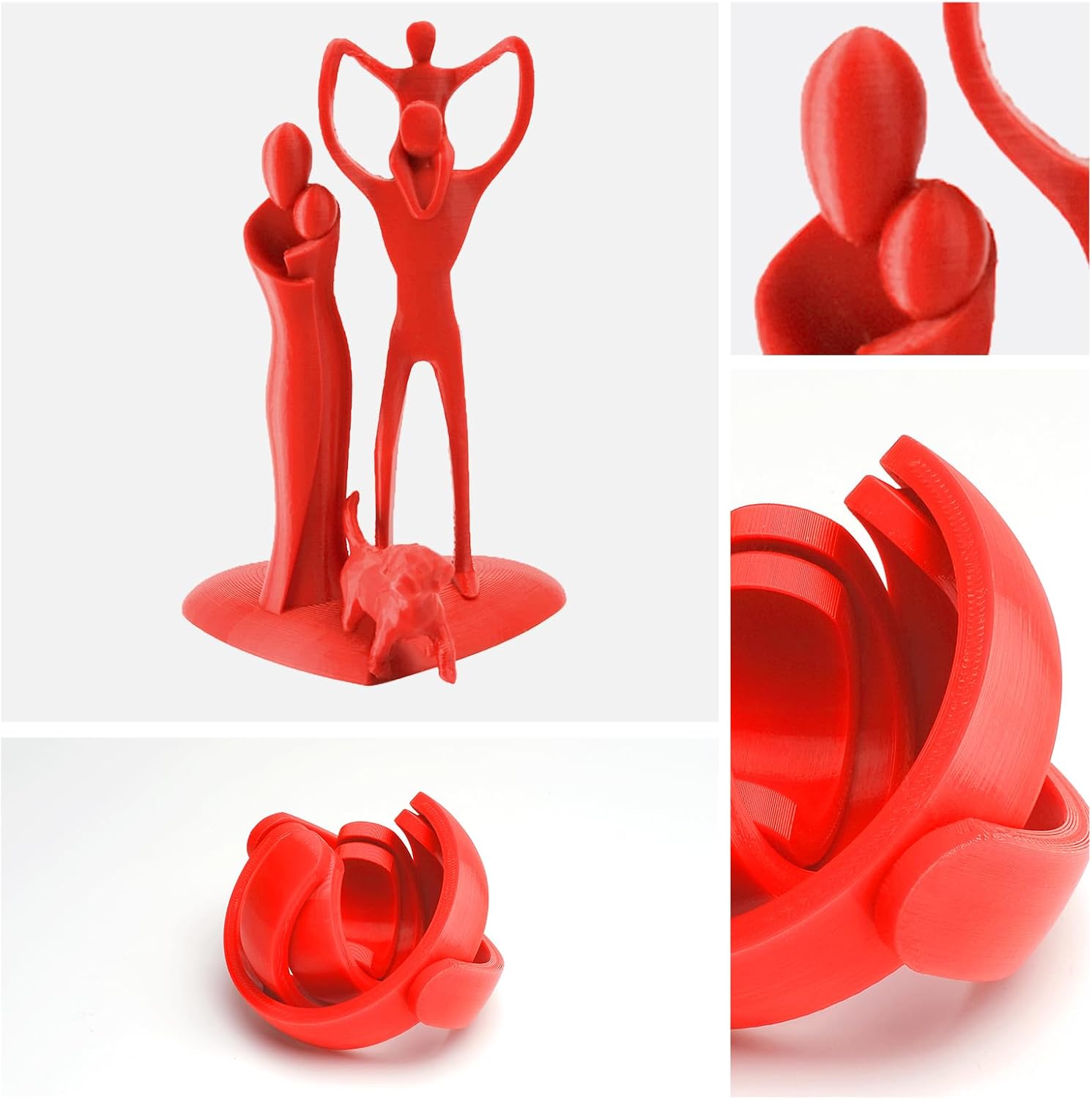 Thumbnail 6 de 3DHoJor PLA+ Filament 1,75 mm (PLA Plus) für FDM-Drucker – rot, 1 kg, Maßgenauigkeit ±0,02 mm