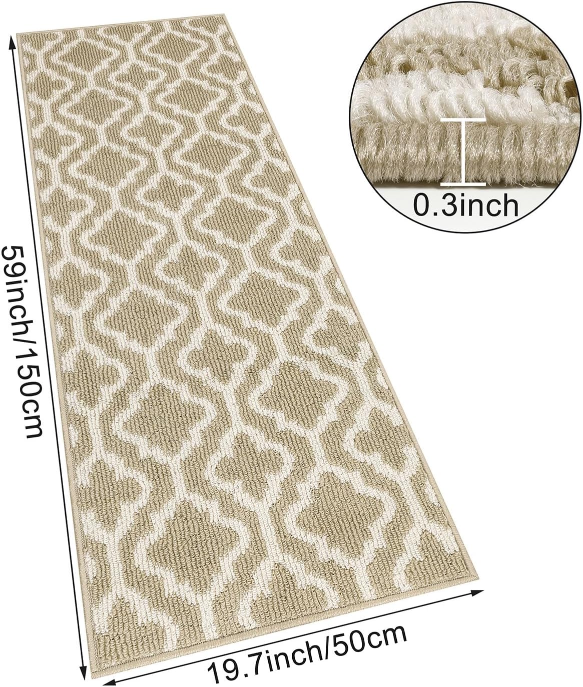 Detalle de SHACOS Zerbino Lavabile per Interni 50 x 80 cm: assorbente, antiscivolo e facile da pulire