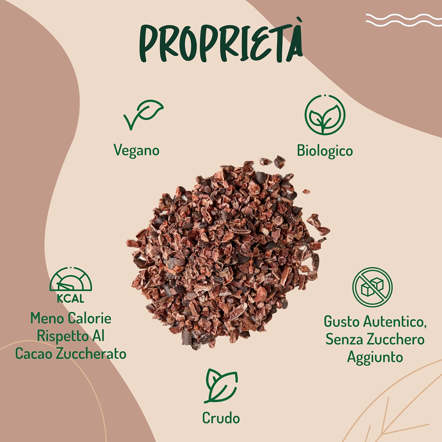 Thumbnail 3 de CIBO CRUDO Granella di Cacao Crudo Biologico (250 g) di varietà Criollo