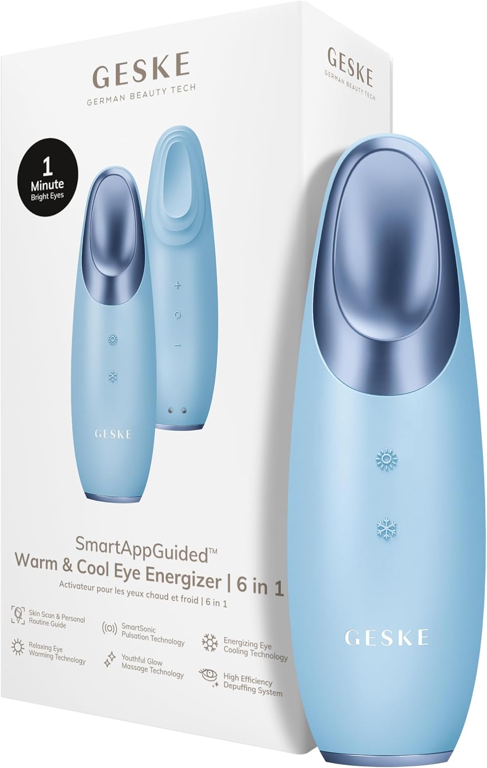 Detalle de GESKE SmartAppGuided™ Warm & Cool Eye Energizer | Masseur oculaire 6 en 1