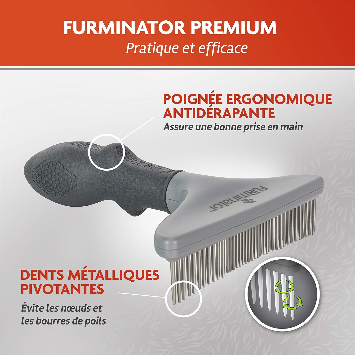 Detalle de Furminator Râteau – Peigne de démêlage pour chien et chat