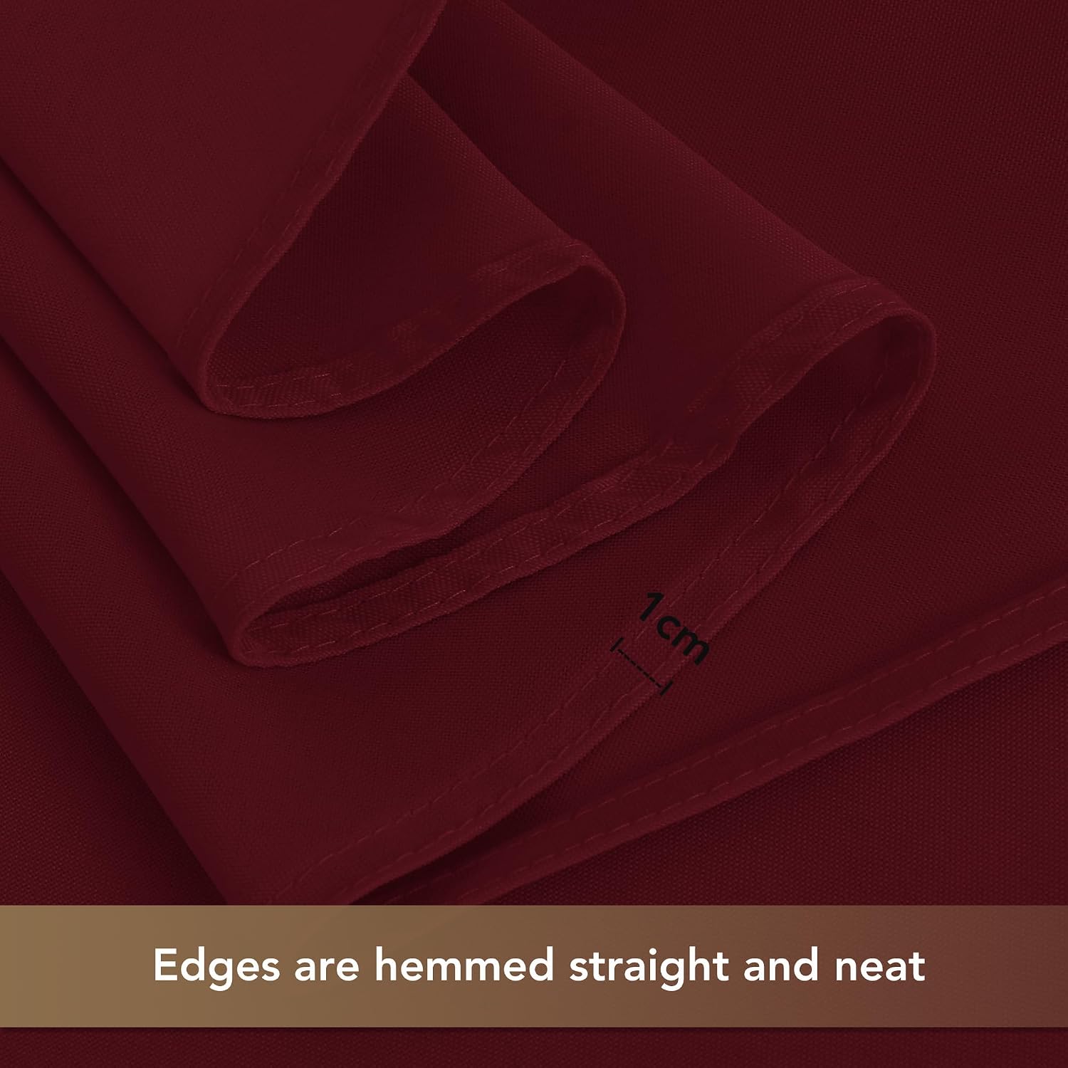 Detalle de Sancua 108-Inch Round Burgundy Polyester Tablecloths (Pack of 6)