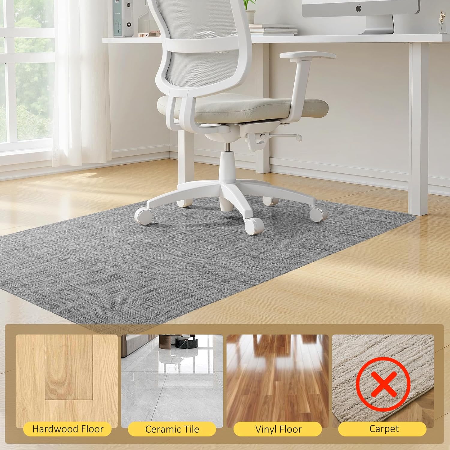Thumbnail 4 de BesWin Office Chair Mat for Hardwood Floors