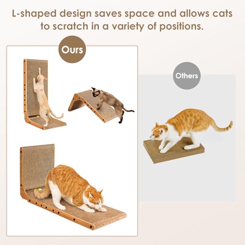 Thumbnail 3 de EHEYCIGA Griffoir en L 68 cm – Grattoir d’intérieur pour chat, jeu et détente