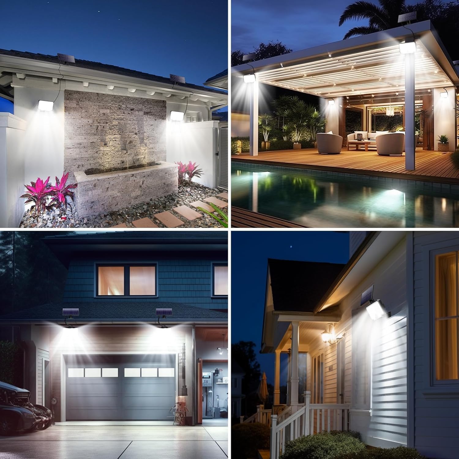 Thumbnail 6 de nipify 2er Set Solarlampen außen mit Bewegungsmelder, 310 LEDs, 3 Modi & Fernbedienung, IP65