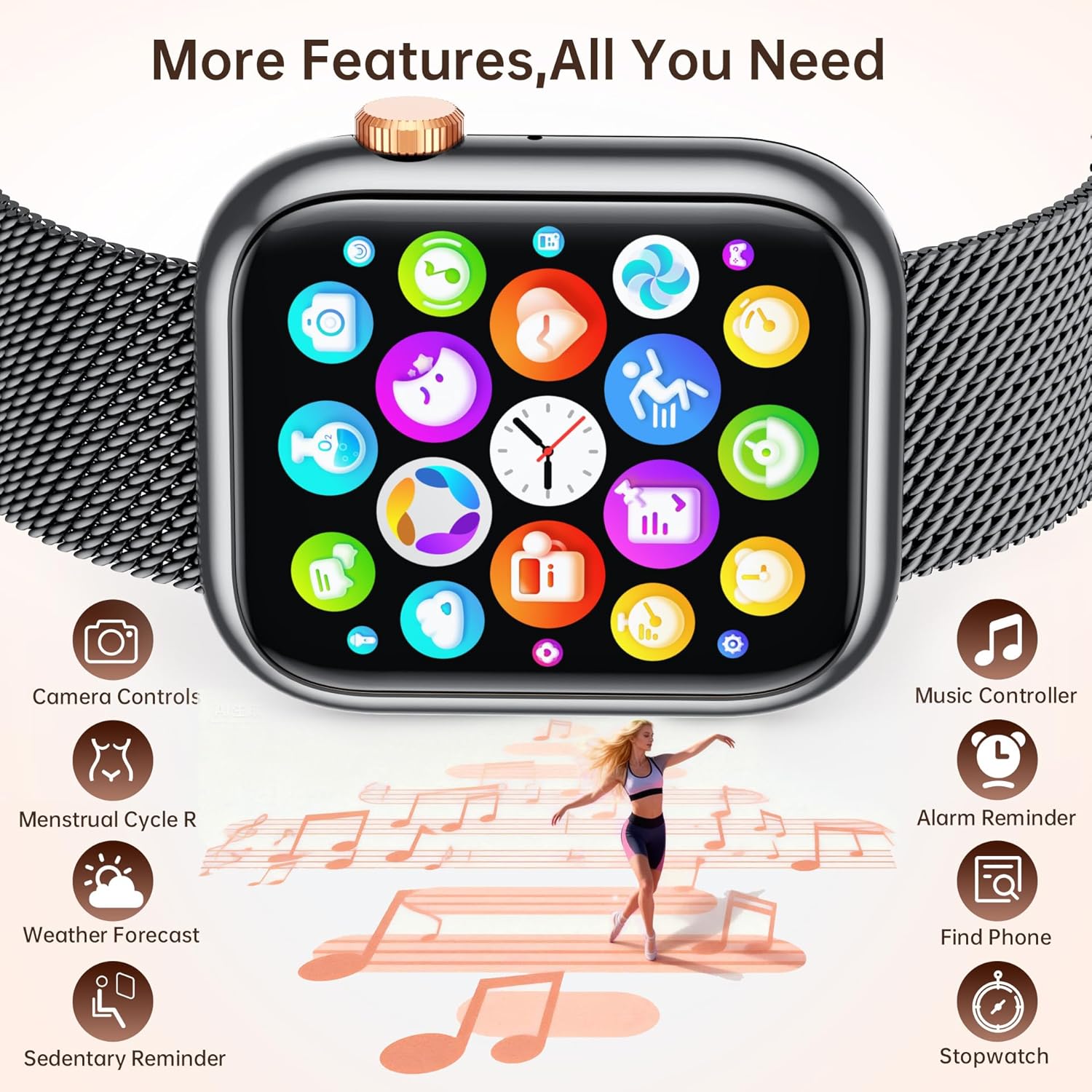 Thumbnail 5 de Women Smartwatch Fitness Tracker