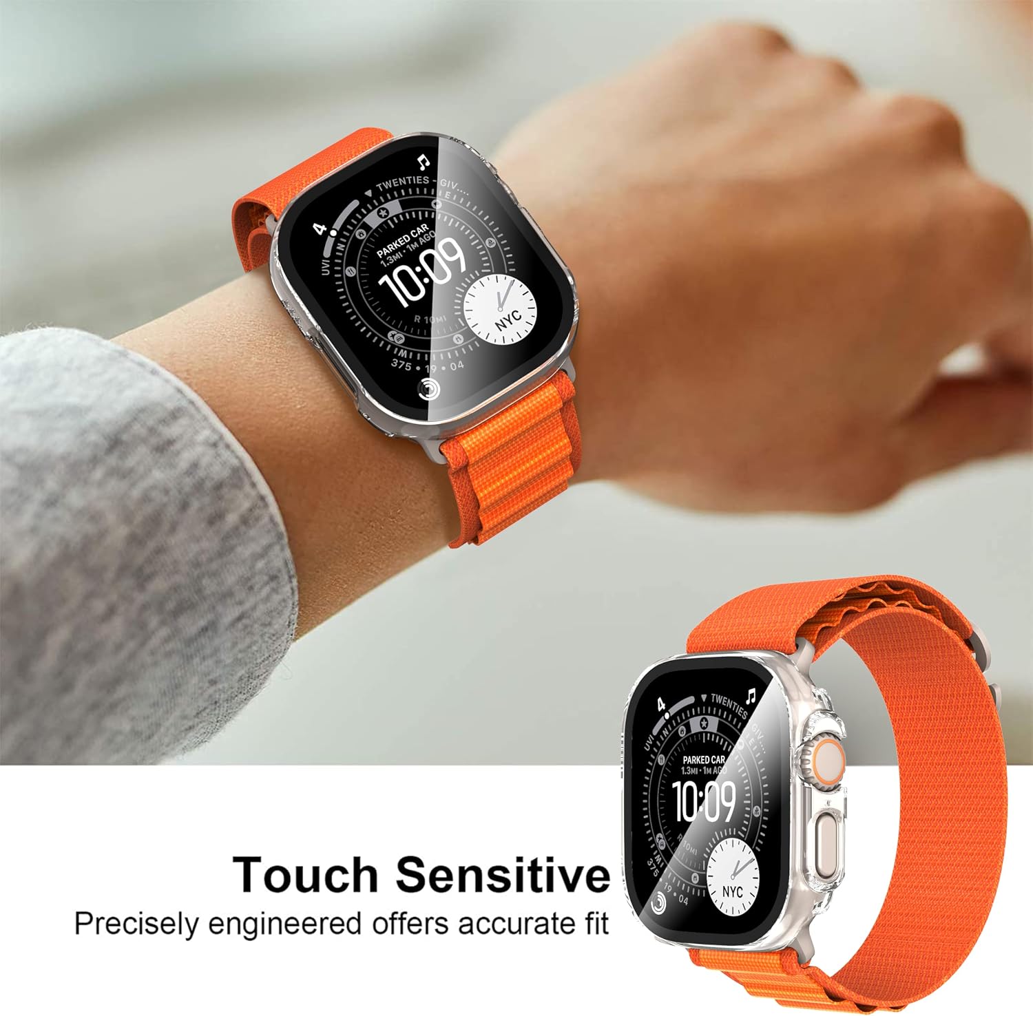 Thumbnail 6 de Diruite 2-Pack Screen Protector Case for Apple Watch Ultra 3/2/1 49mm – Tempered Glass with Hard Matte PC Cover