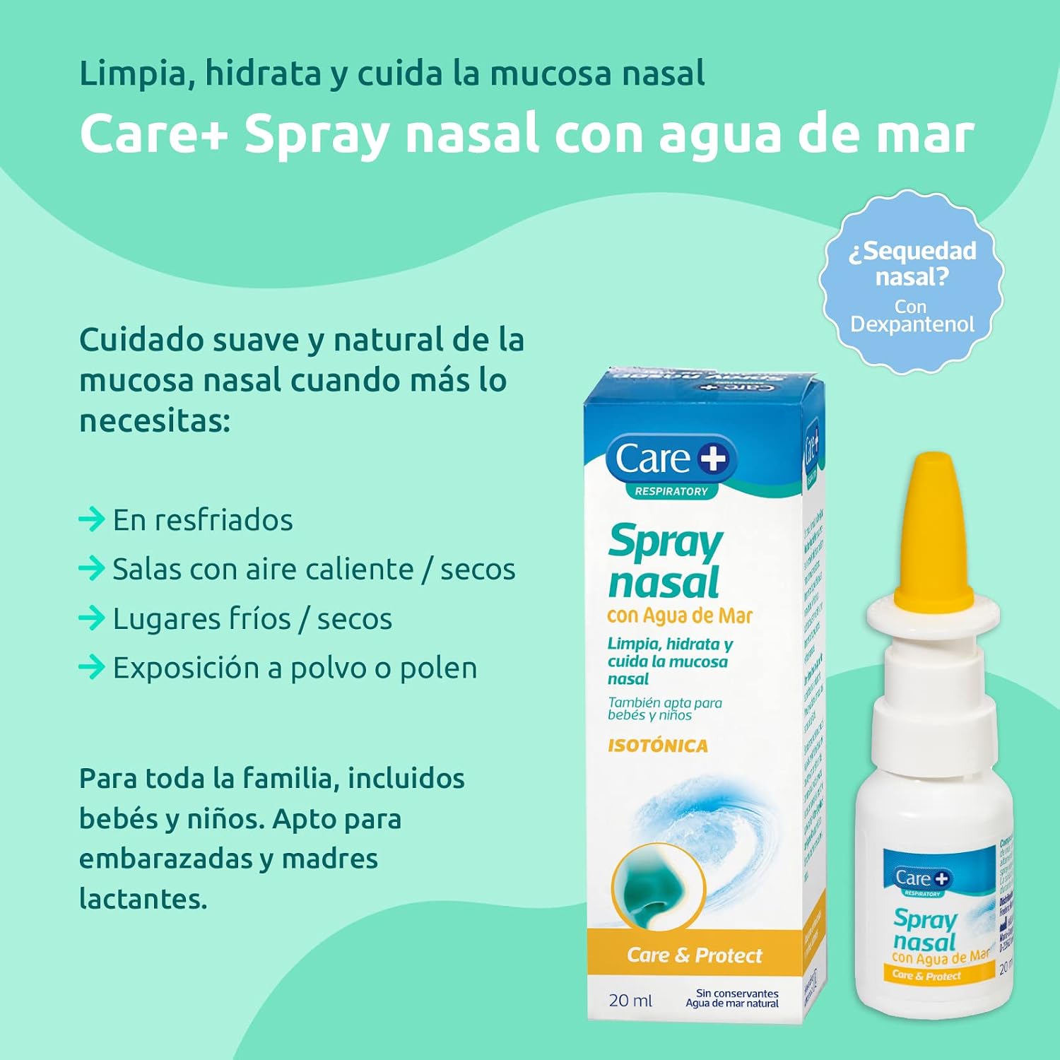 Thumbnail 1 de Care+ Spray nasal 20 ml, hidratante y descongestivo 👃
