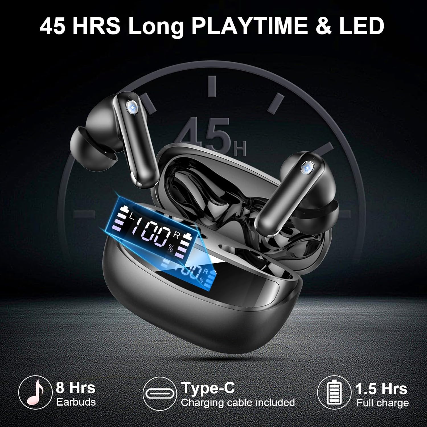 Thumbnail 3 de Bluetooth Kopfhörer 50 Std Spielzeit