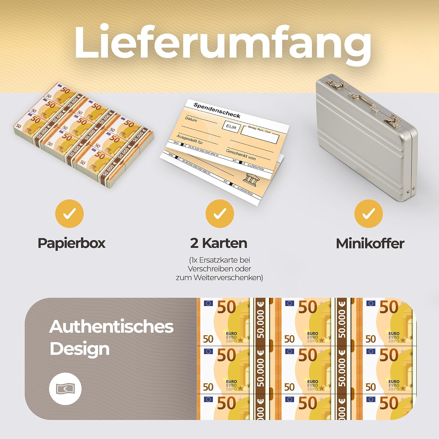 Detalle de Darlena 50. Geburtstag Mini Geldkoffer – originelles Geldgeschenk zum 50. Geburtstag (Frau & Mann)
