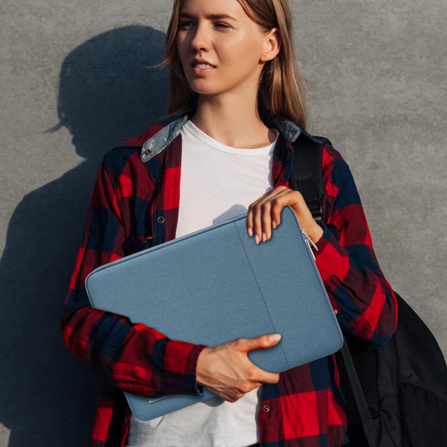 Thumbnail 6 de TECOOL Laptoptasche 15,6 Zoll – wasserdichte Notebooktasche (Denim Blau) für 15–15,6" Geräte