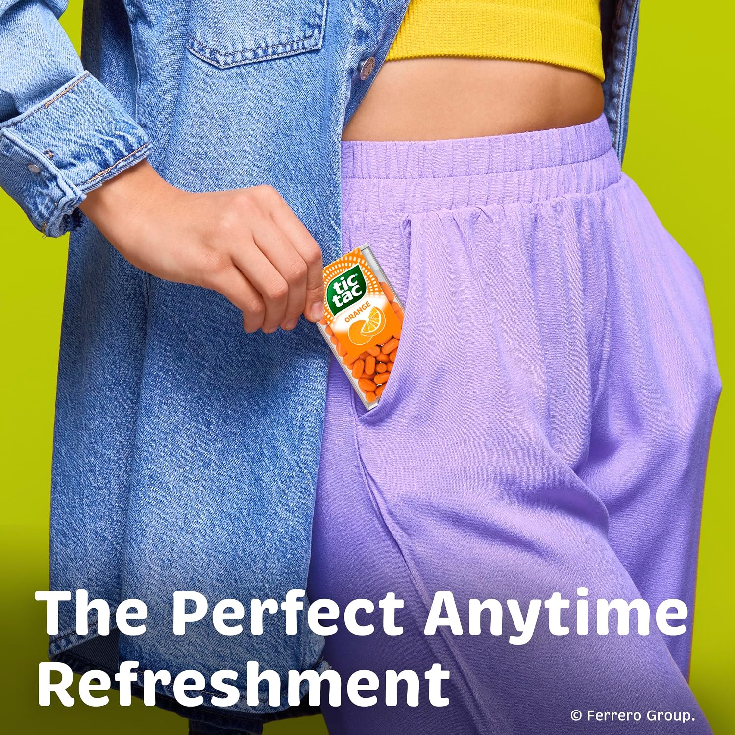 Detalle 2 de Tic Tac 00009800009039 Orange Mint Refill Bag, 17.2 oz with Pocket Pack