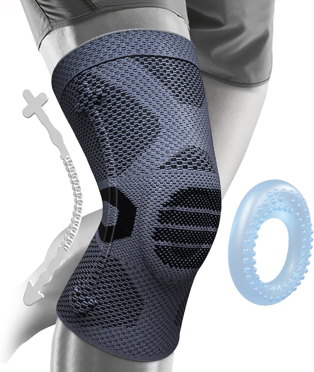 Detalle de NEENCA HX050-US Professional Knee Brace with Patella Gel Pad and Side Stabilizers