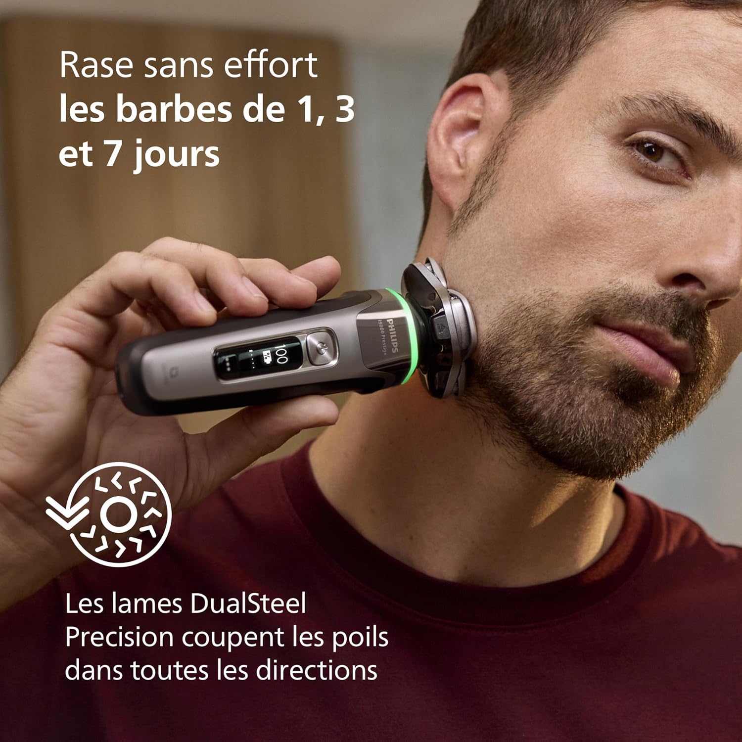 Detalle 2 de Philips Rasoir i9000 Prestige XP9202/33: rasage sec et humide avec SkinIQ et triple Lift & Cut