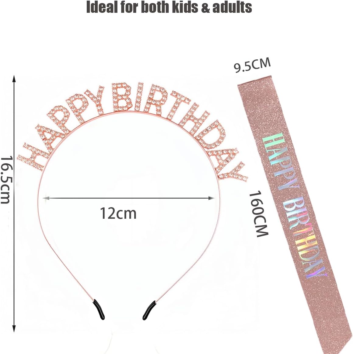 Detalle de Dimetey Birthday Crowns for Women with Sash and Tiara