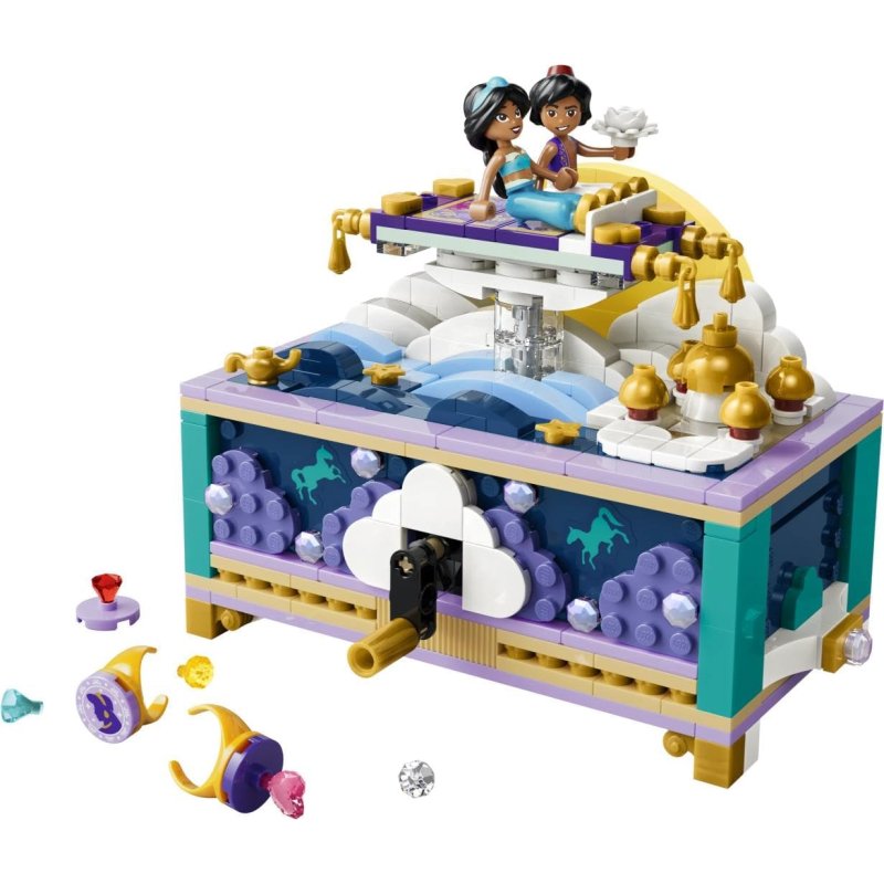 Detalle 2 de LEGO Disney Princess Cofre de Joyas de Jasmine 43295 — 458 piezas, juego de colección y ahorro de tesoros