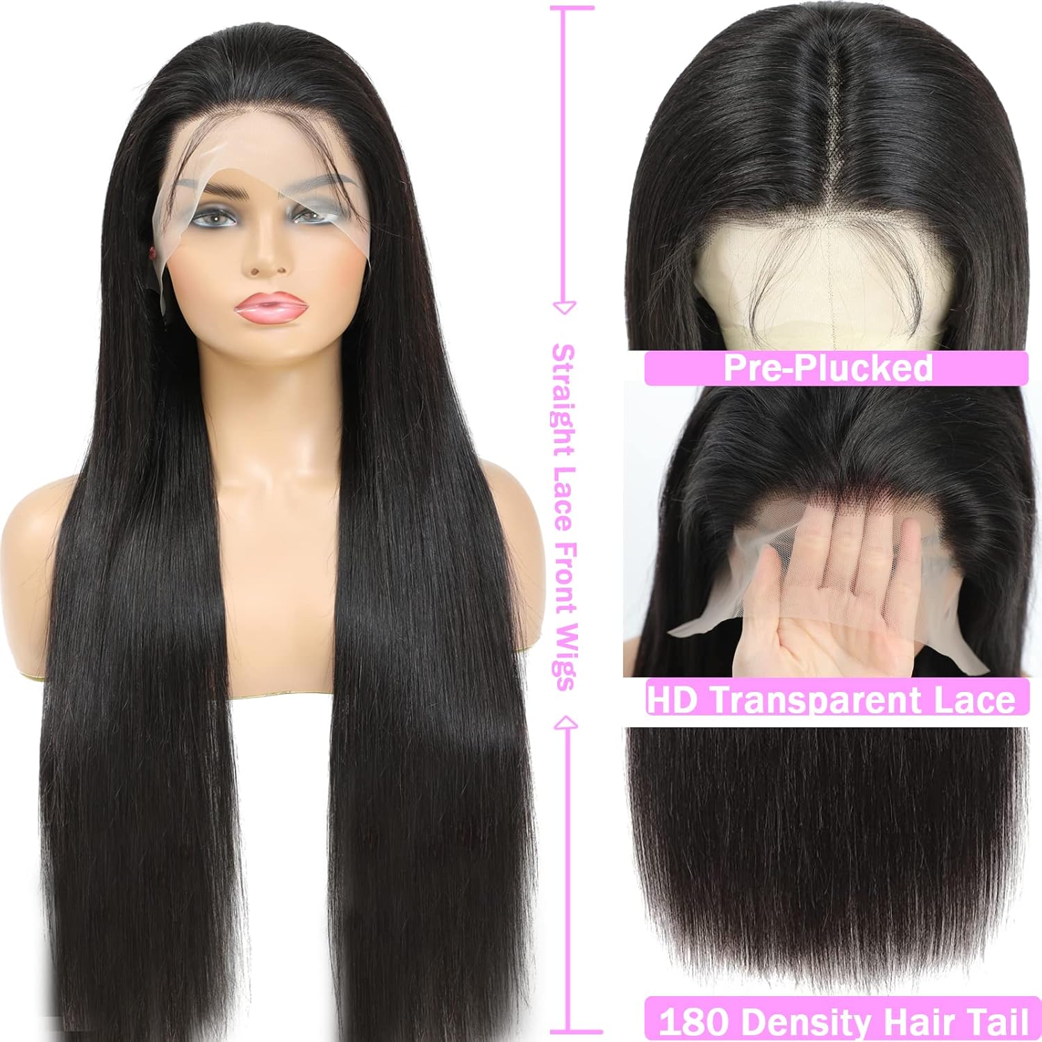 Thumbnail 4 de TTSMINS 13x6 Lace Front Wig 28-inch, 180% density ๐โ
