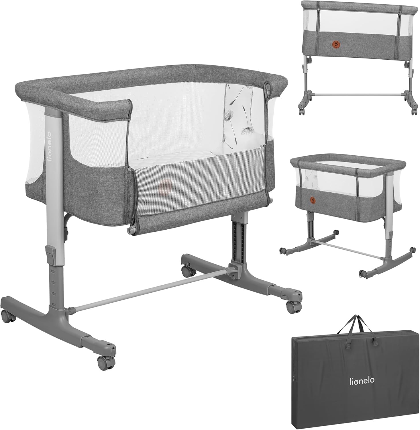 Detalle de Lionelo Aurora 3 en 1 - Lit bébé cododo, berceau et lit indépendant jusqu'à 9 kg